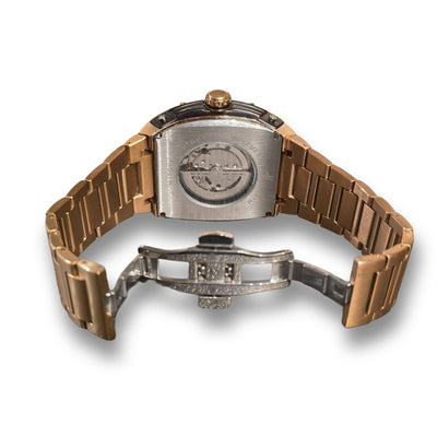 Montre automatique MVL tête de mort mouvement japonais - bracelet en acier - or rose