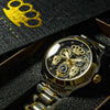 Reloj de pulsera automático MVL "Doble calavera" con movimiento japonés