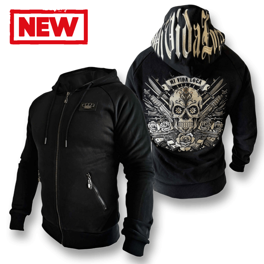 Montre automatique MVL crâne mouvement japonais / bracelet en acier noir/noir