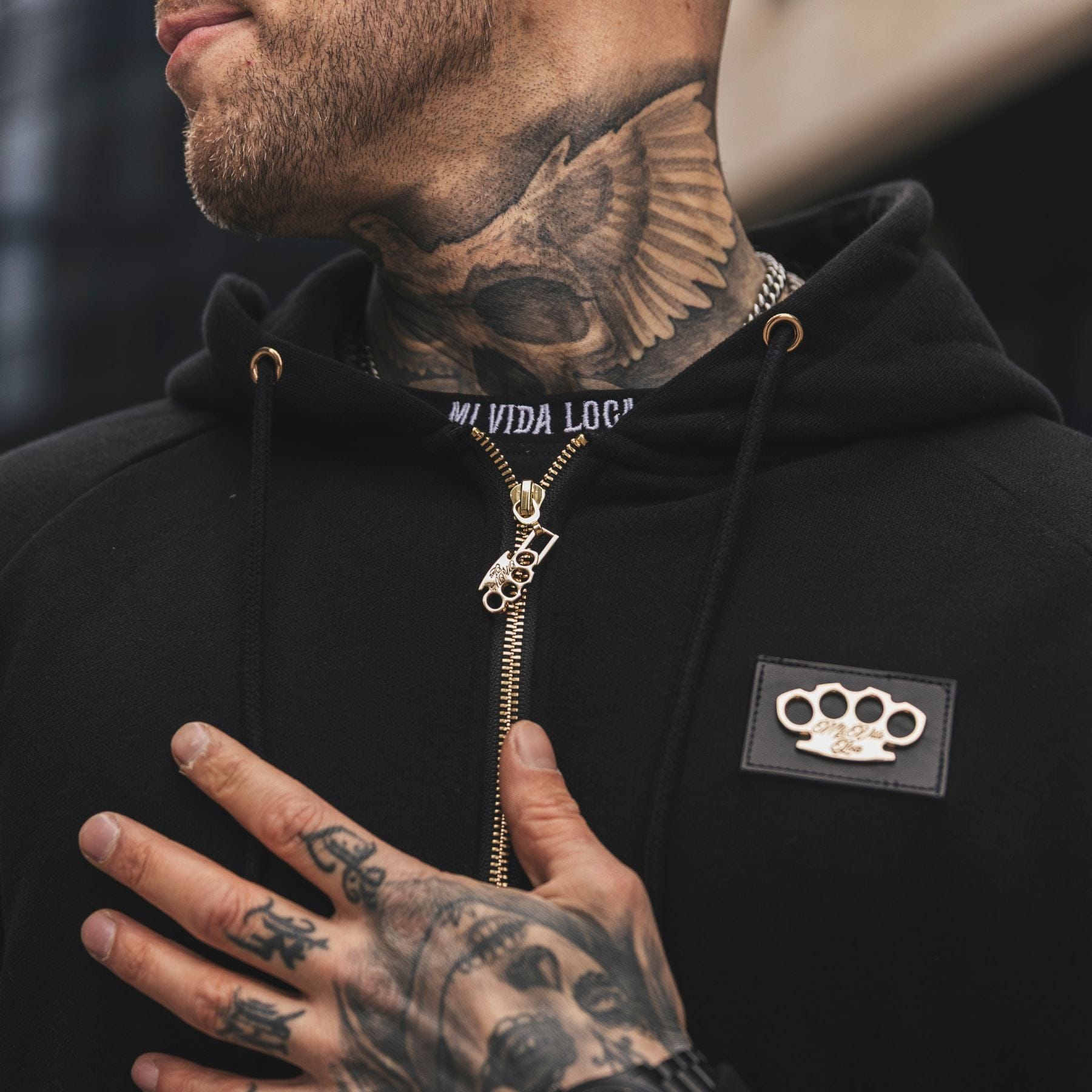 LFR Trainingsanzug Kapuzenpullover – Schwarz/schwarz
