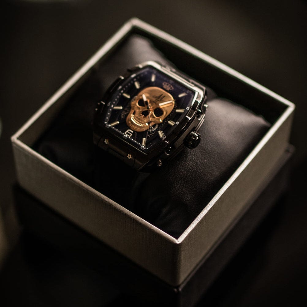 Orologio automatico MVL con movimento giapponese / cinturino in silicone - nero/nero