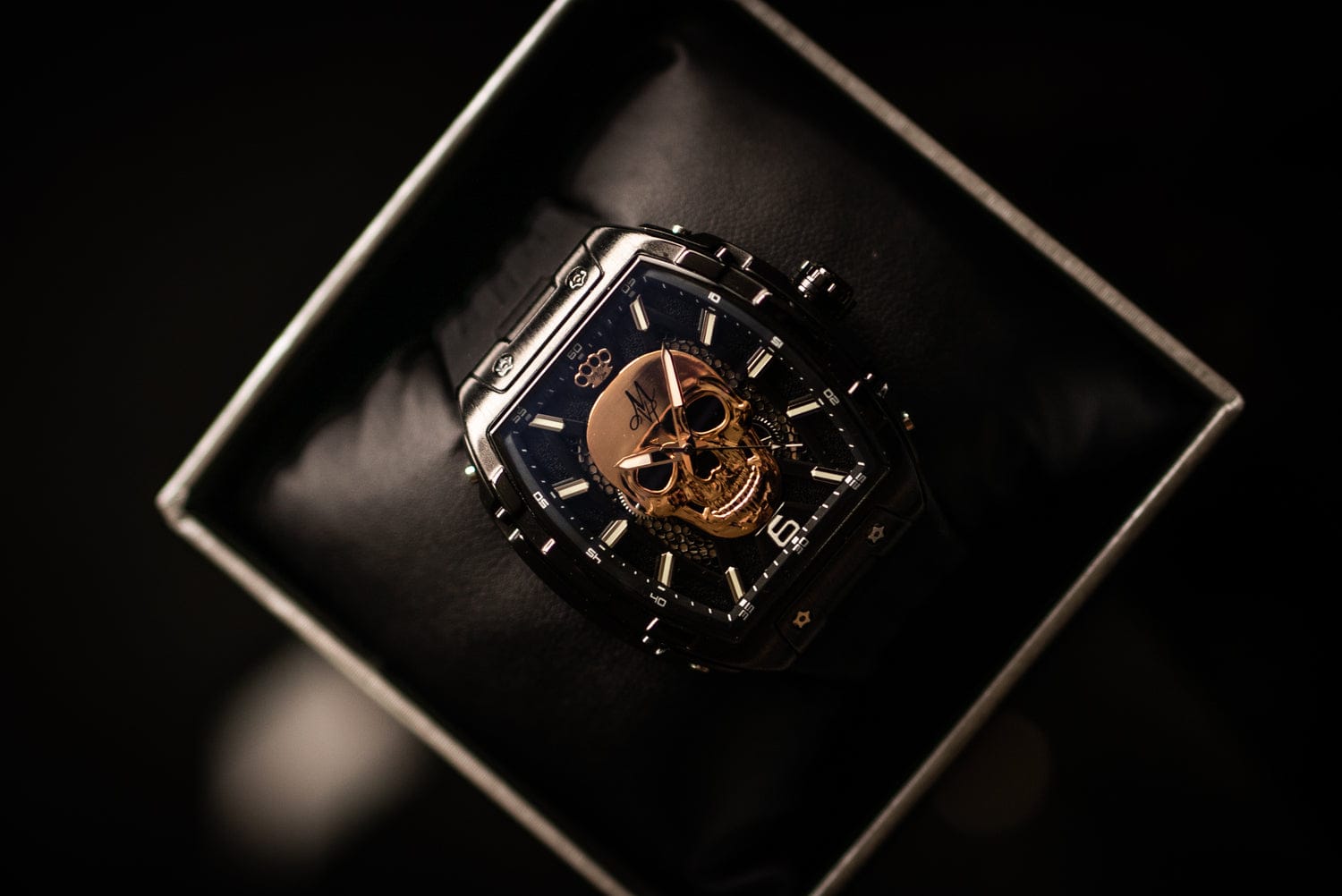 Orologio automatico MVL con movimento giapponese / cinturino in silicone - nero/nero