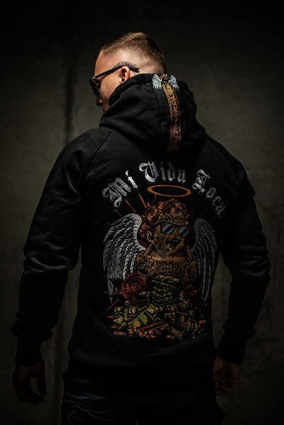 Sudadera con capucha MVL "Jefe final" - negra