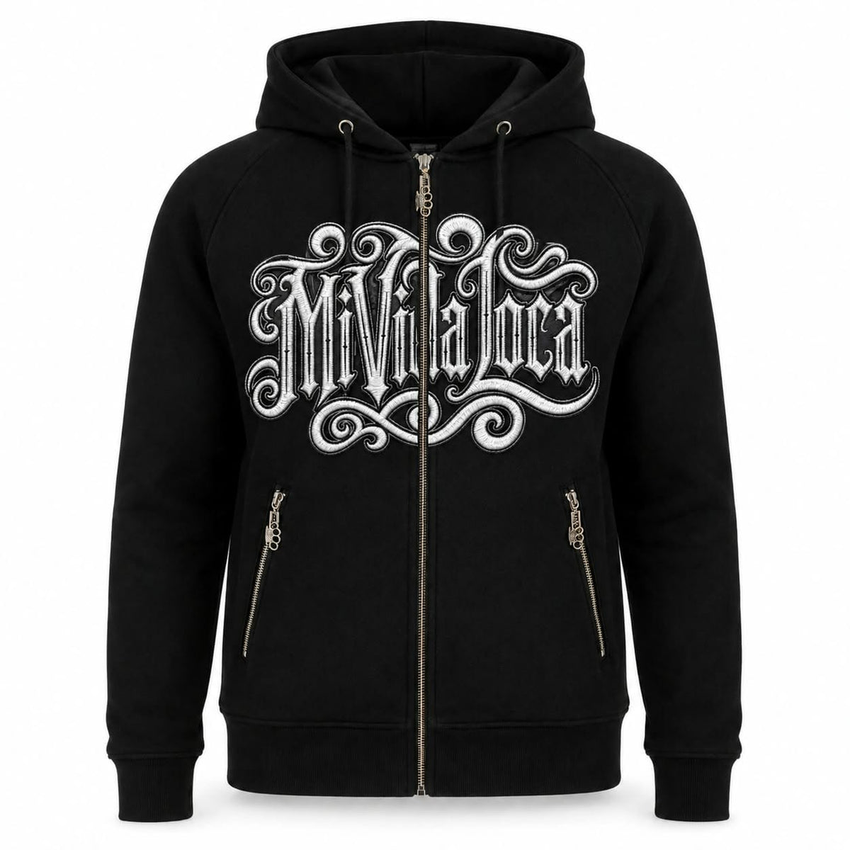 Omerta embroidered zip hoodie