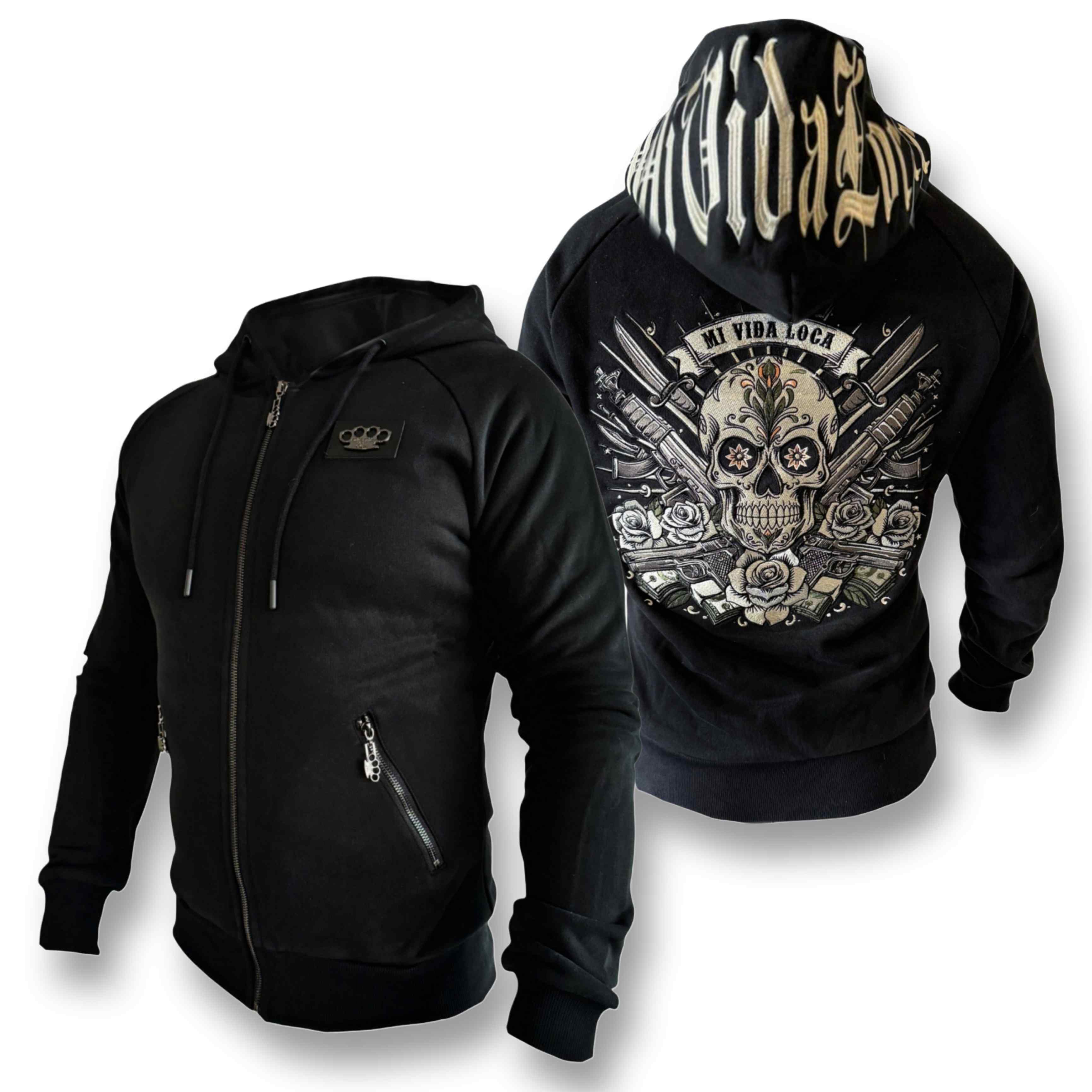 Felpa con cappuccio MVL "Ammo skull"