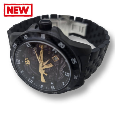 MVL "AK47" Automatic wrist watch - carbon/black
