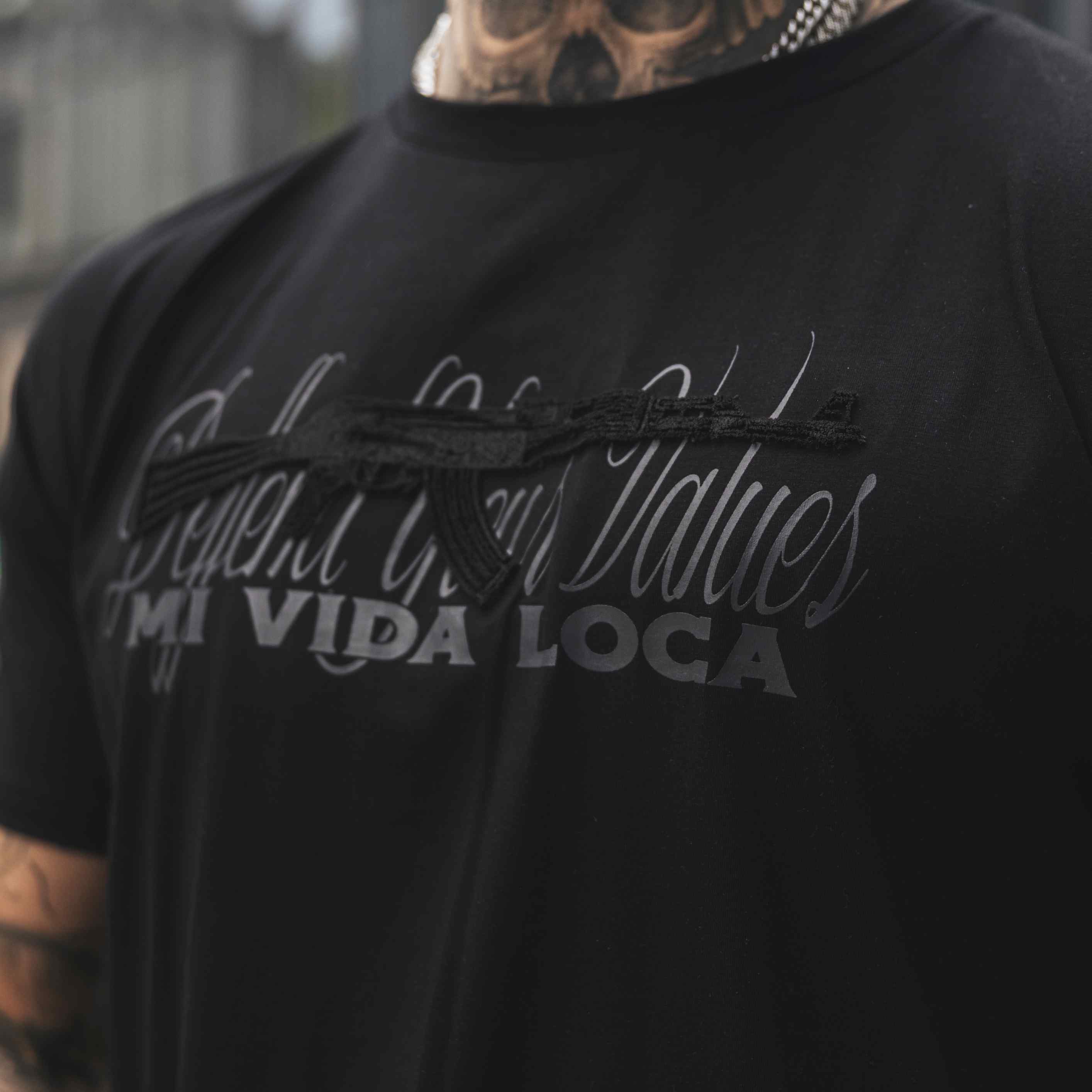 T-shirt « Défends tes valeurs » - noir