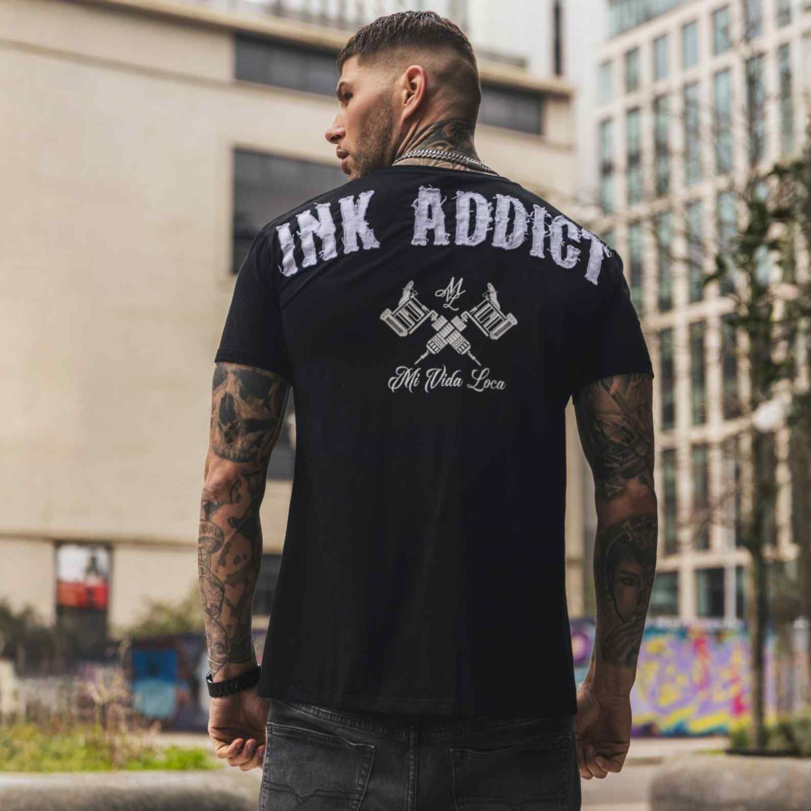 T-shirt « Ink addict » - noir