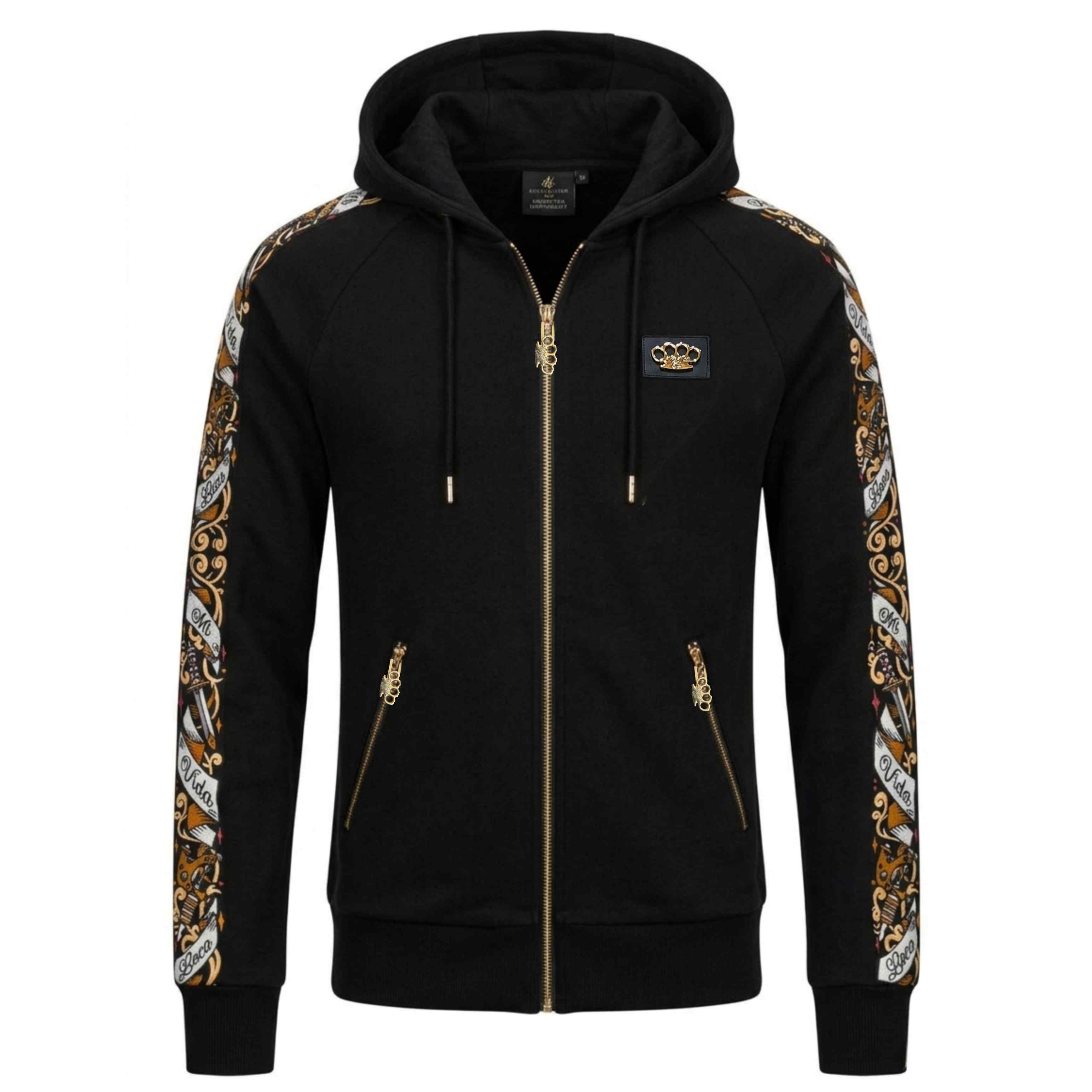 Sudadera con capucha y estampado ornamentado de Savage - negra