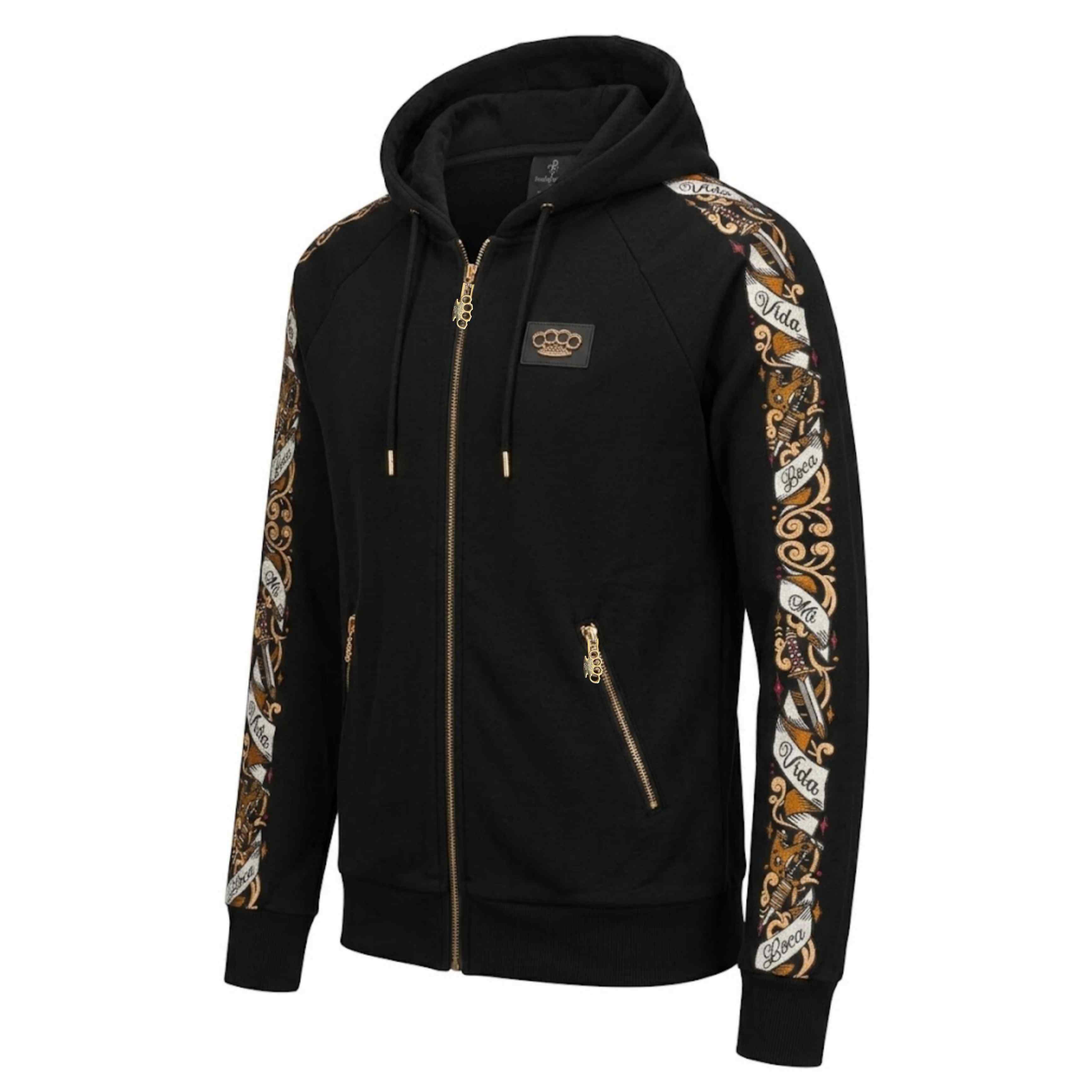 Sudadera con capucha y estampado ornamentado de Savage - negra