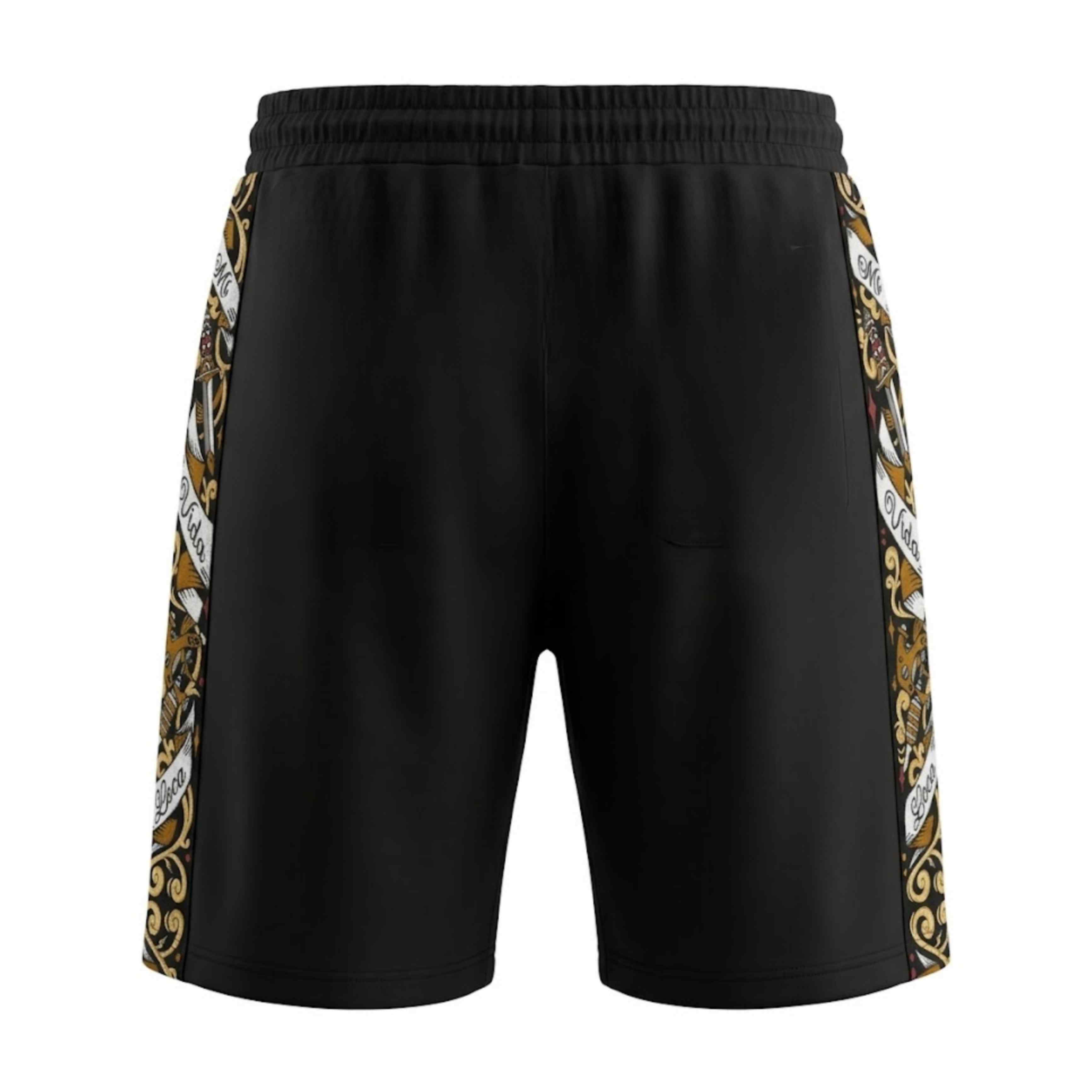 Pantaloncini da jogging decorati Savage - neri