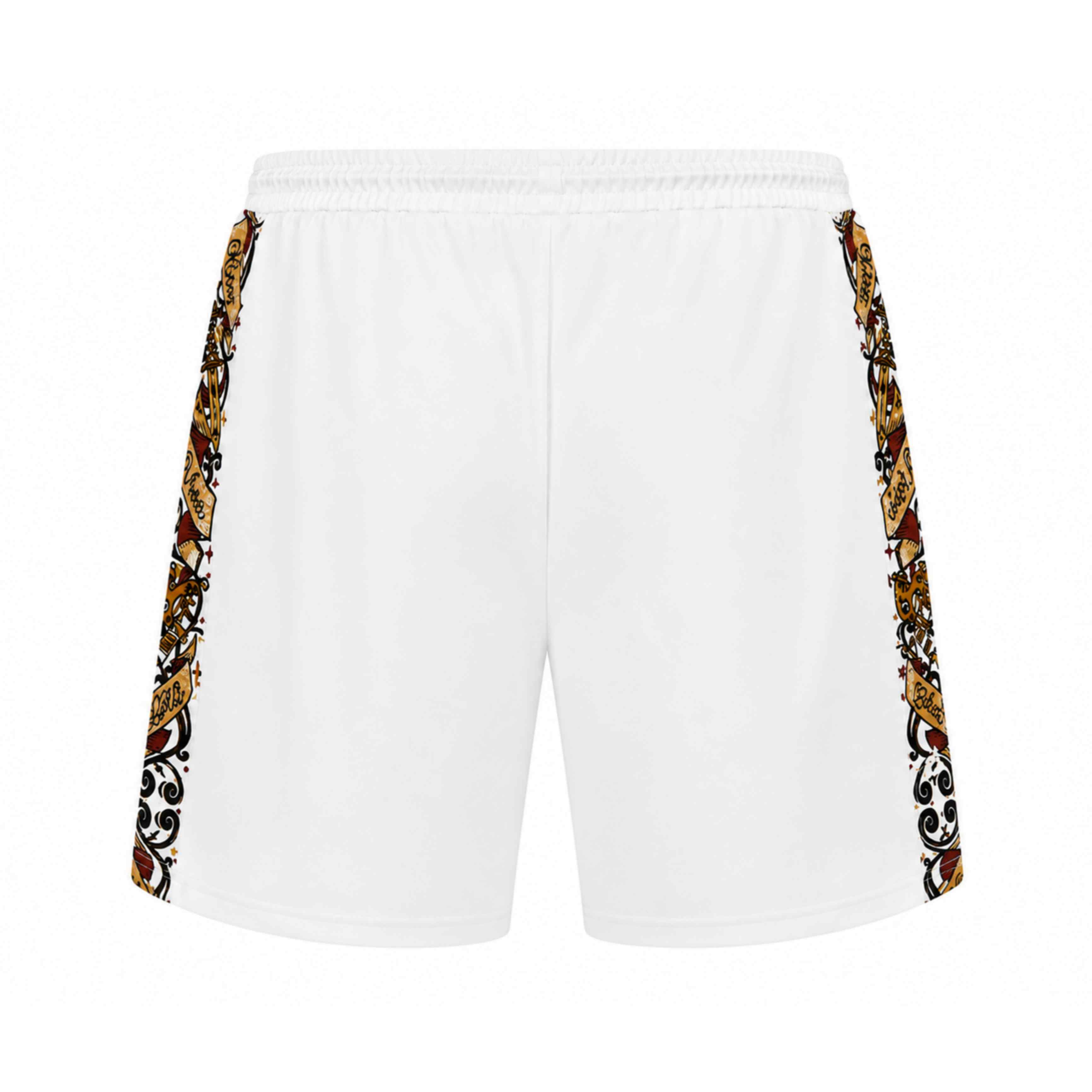 Pantaloncini da jogging decorati Savage - bianchi