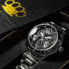 Reloj de pulsera automático MVL «Double Skull» - plateado/plateado