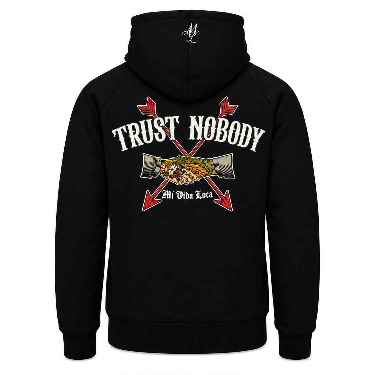 Trust nobody zip hoodie